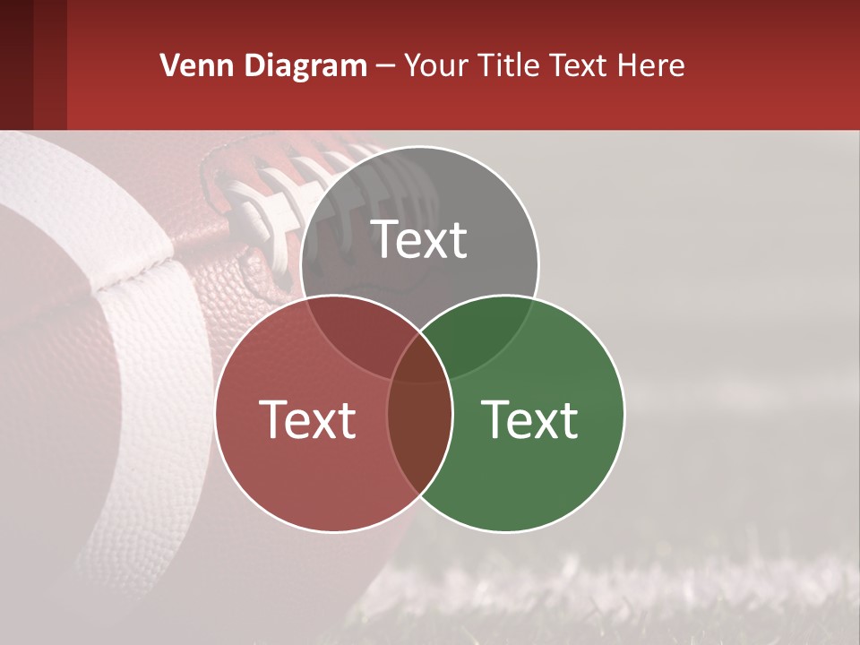 A Football Sitting On Top Of A Field PowerPoint Template