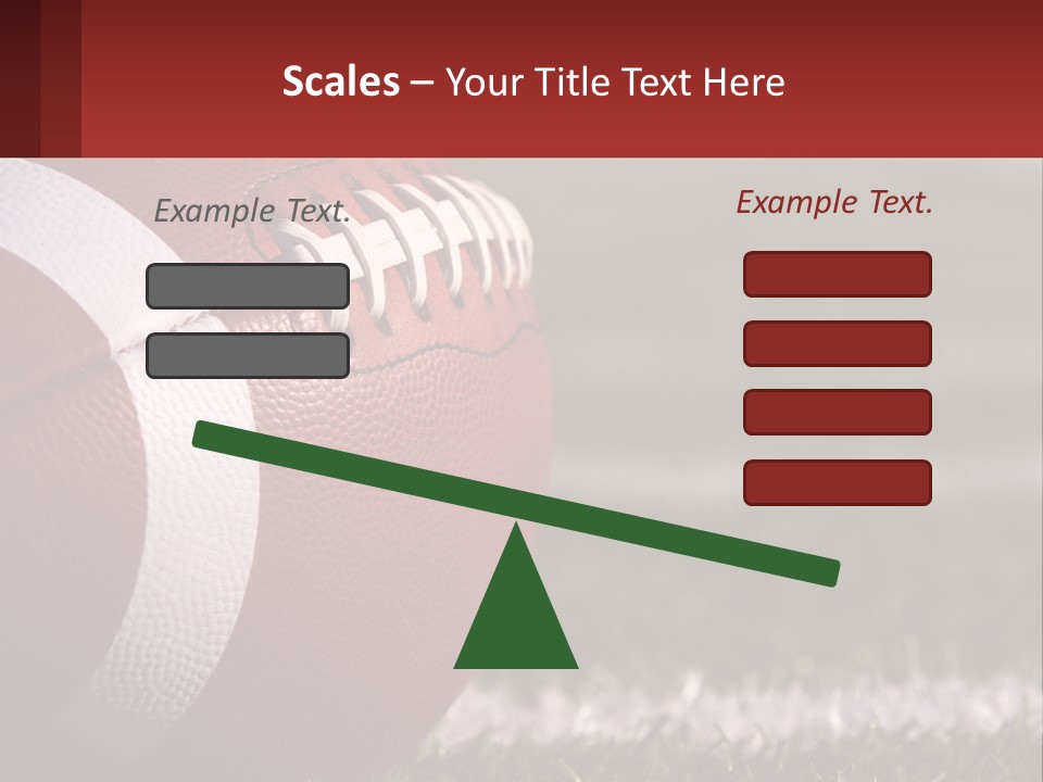 A Football Sitting On Top Of A Field PowerPoint Template