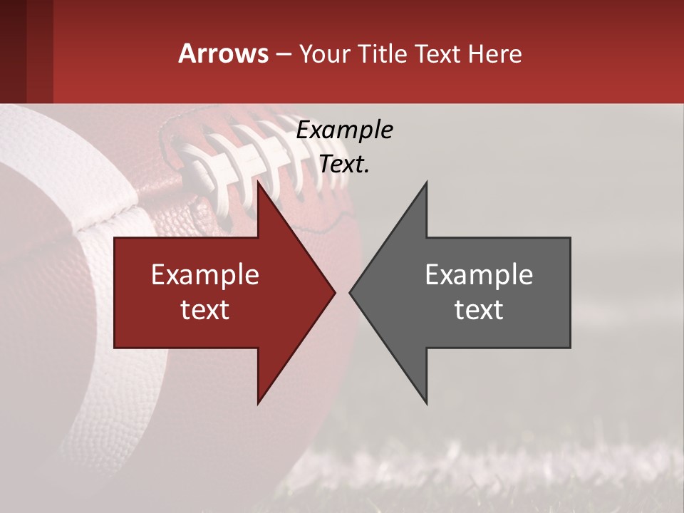 A Football Sitting On Top Of A Field PowerPoint Template