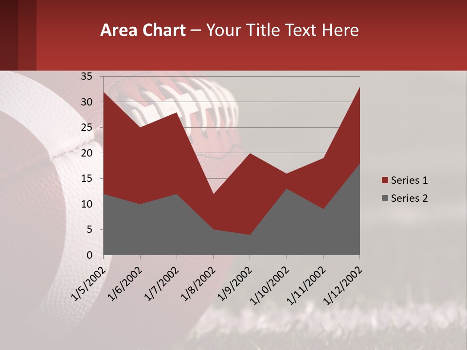 A Football Sitting On Top Of A Field PowerPoint Template