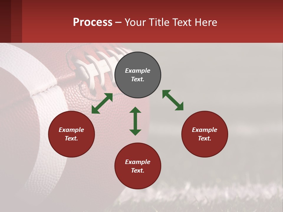 A Football Sitting On Top Of A Field PowerPoint Template