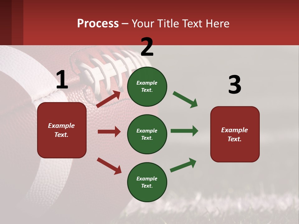 A Football Sitting On Top Of A Field PowerPoint Template