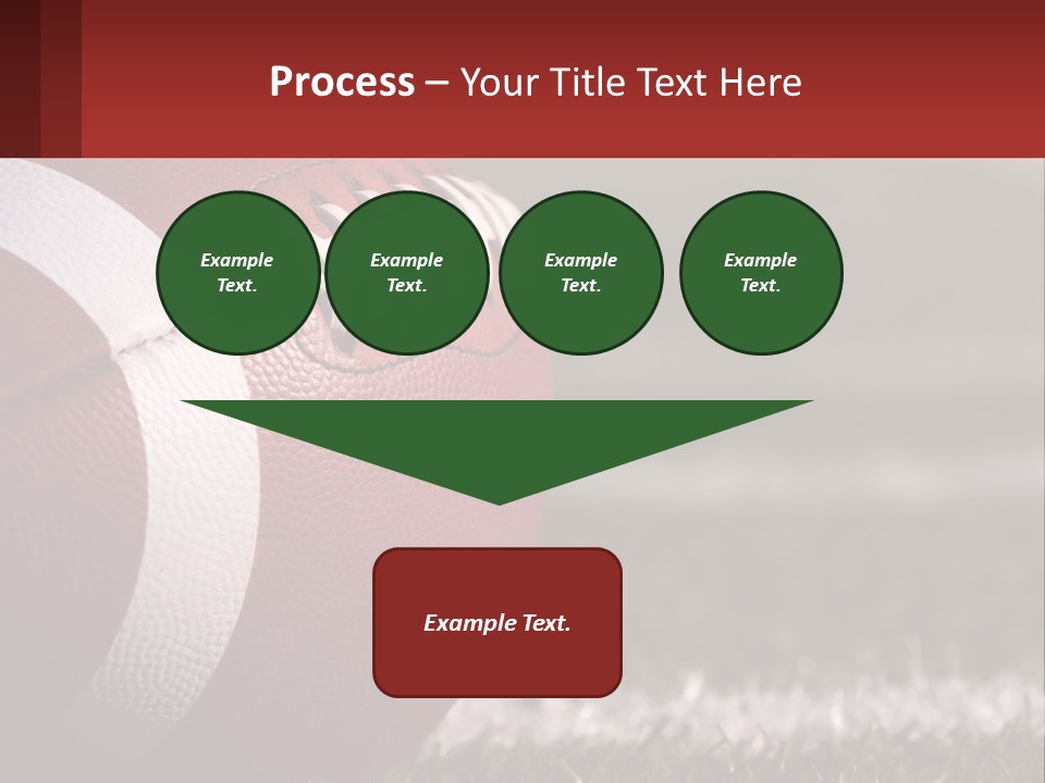 A Football Sitting On Top Of A Field PowerPoint Template
