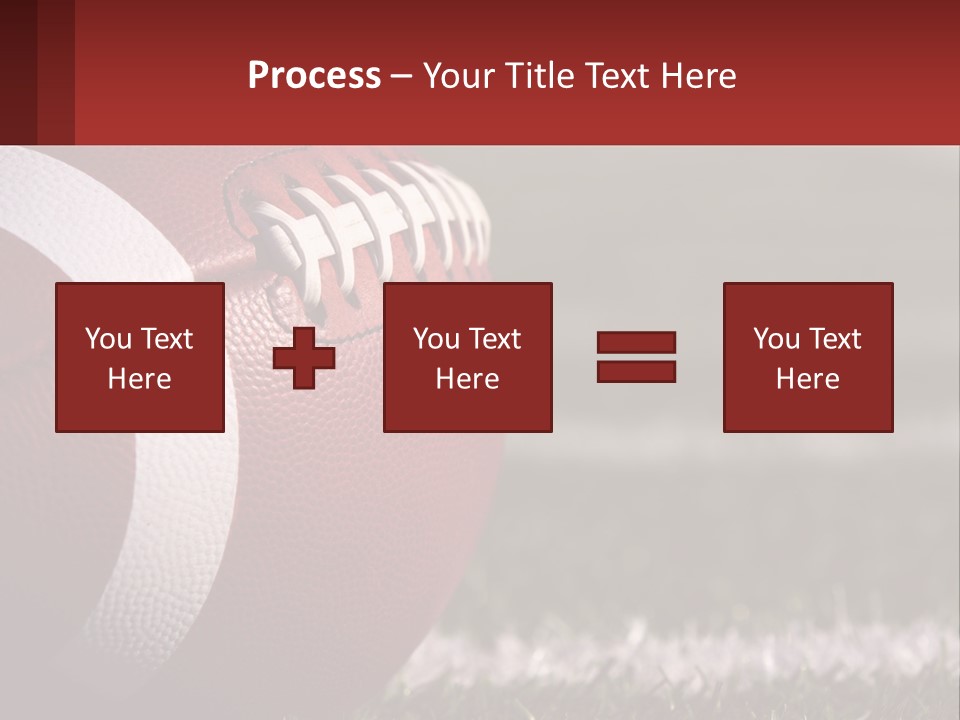 A Football Sitting On Top Of A Field PowerPoint Template