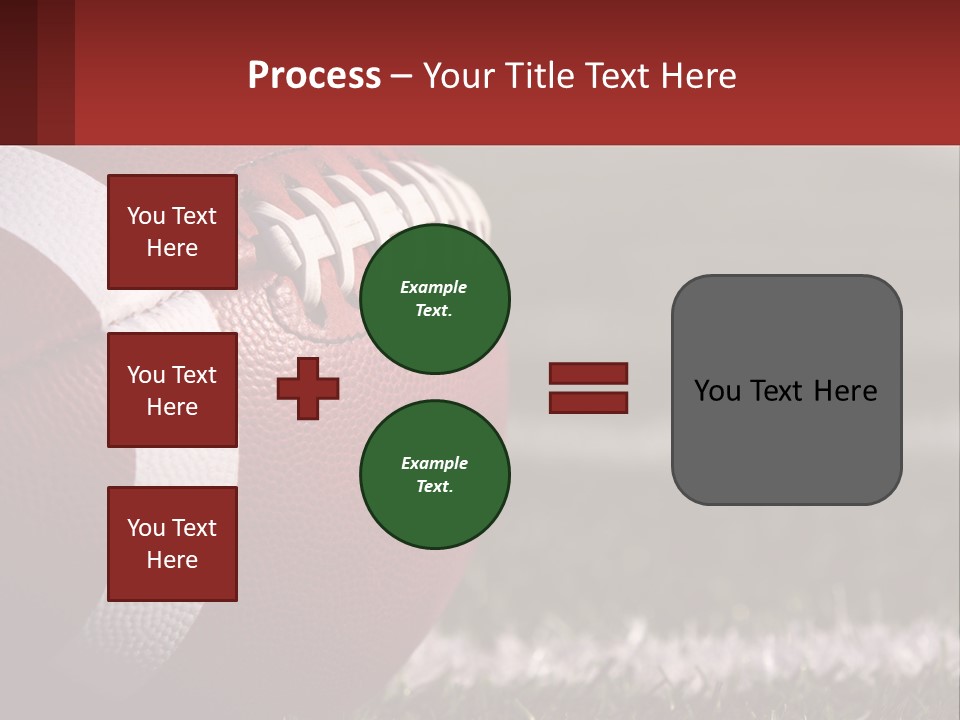 A Football Sitting On Top Of A Field PowerPoint Template