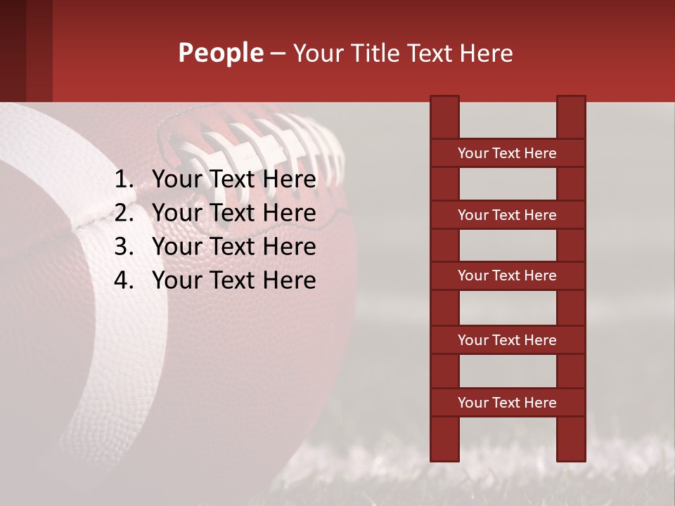 A Football Sitting On Top Of A Field PowerPoint Template