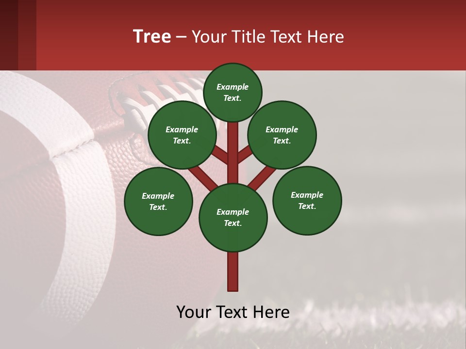 A Football Sitting On Top Of A Field PowerPoint Template