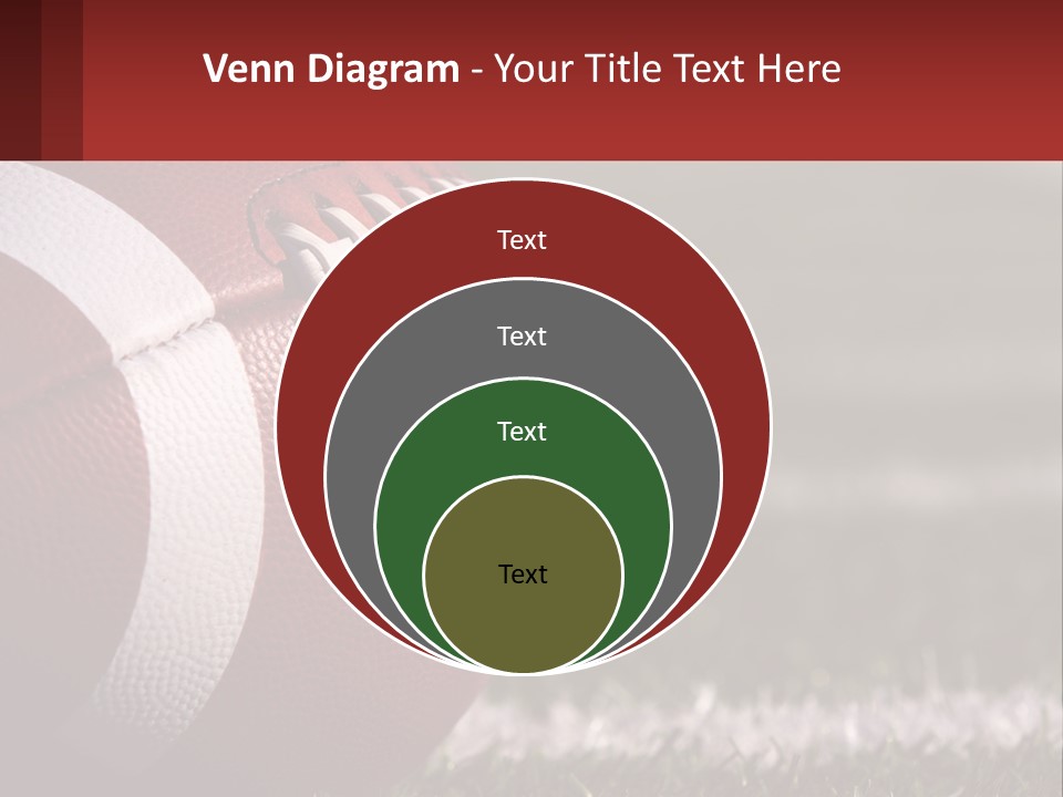 A Football Sitting On Top Of A Field PowerPoint Template
