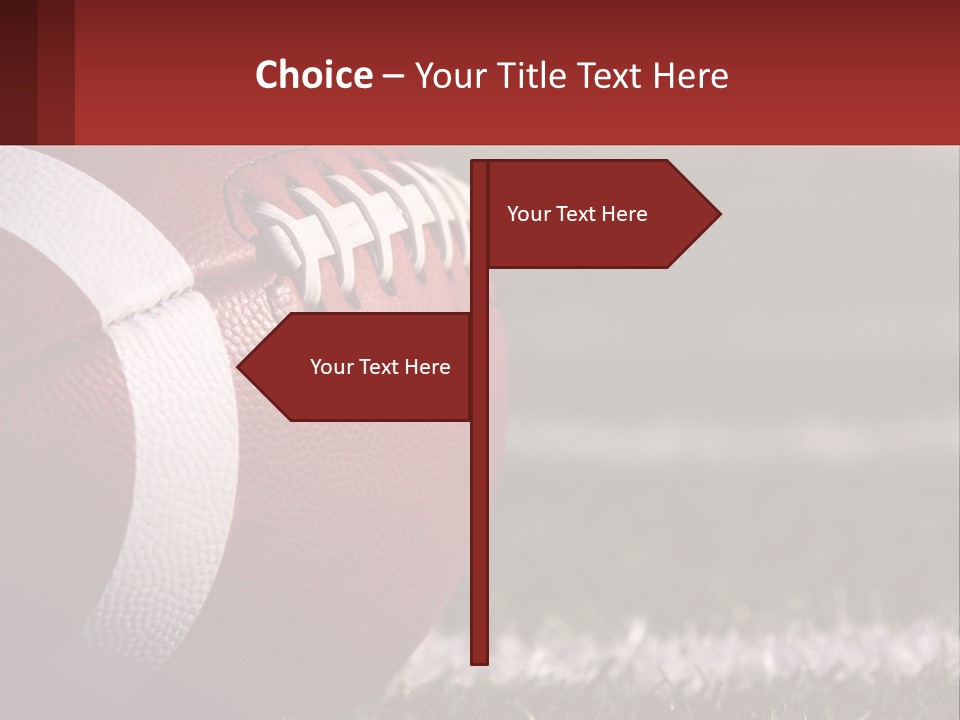 A Football Sitting On Top Of A Field PowerPoint Template