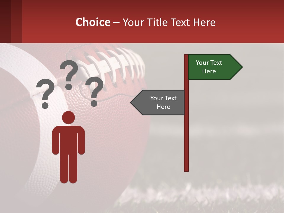 A Football Sitting On Top Of A Field PowerPoint Template
