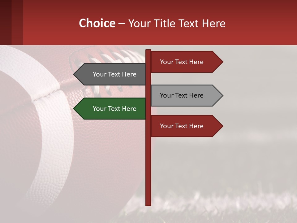 A Football Sitting On Top Of A Field PowerPoint Template