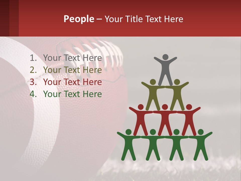 A Football Sitting On Top Of A Field PowerPoint Template