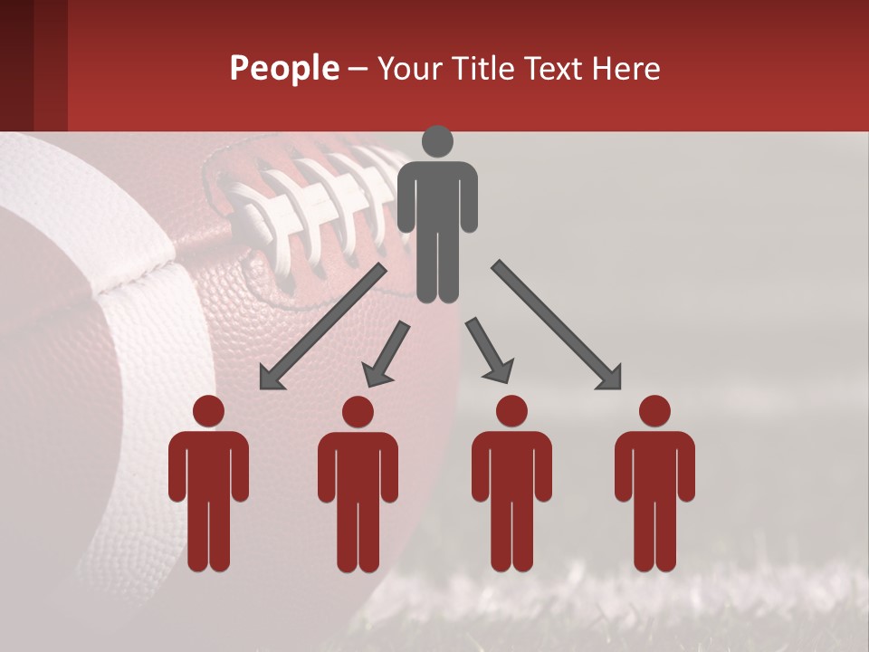 A Football Sitting On Top Of A Field PowerPoint Template