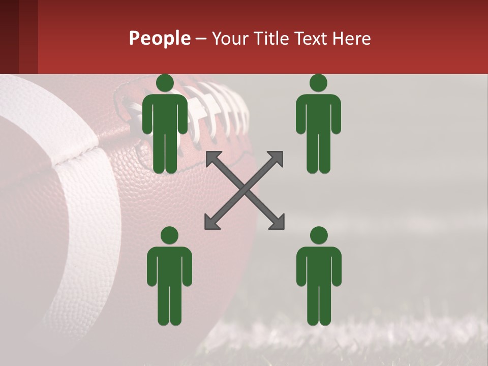A Football Sitting On Top Of A Field PowerPoint Template