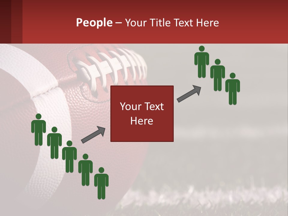 A Football Sitting On Top Of A Field PowerPoint Template