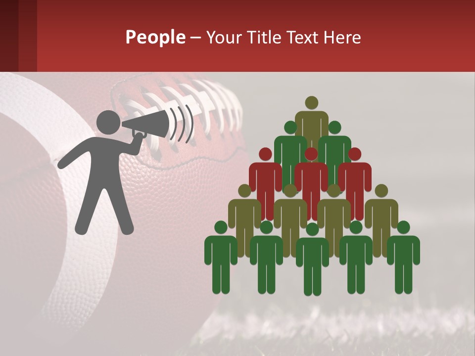 A Football Sitting On Top Of A Field PowerPoint Template