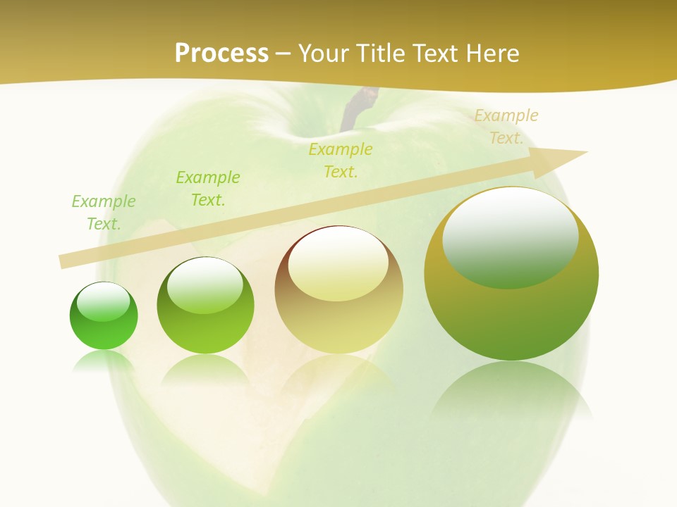 A Green Apple With A Heart Cut In Half PowerPoint Template
