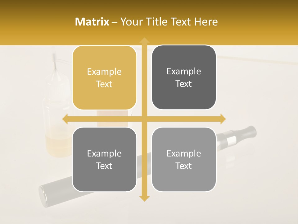 A Bottle Of Liquid Next To An Electronic Device PowerPoint Template