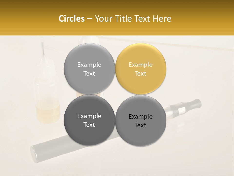A Bottle Of Liquid Next To An Electronic Device PowerPoint Template
