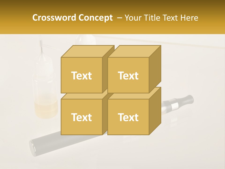 A Bottle Of Liquid Next To An Electronic Device PowerPoint Template