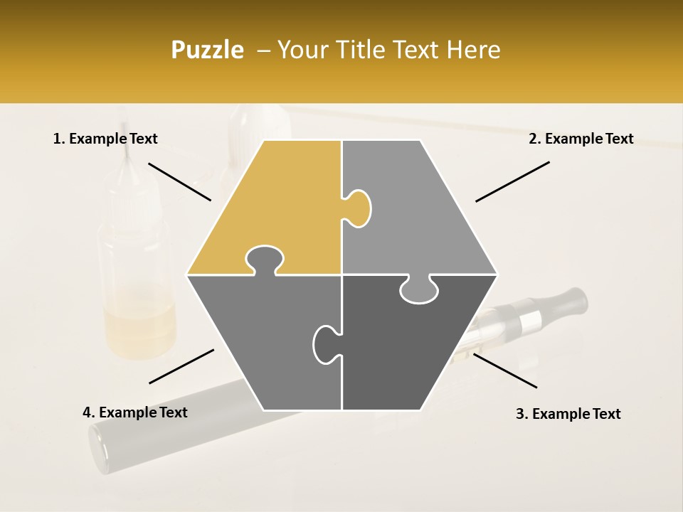 A Bottle Of Liquid Next To An Electronic Device PowerPoint Template