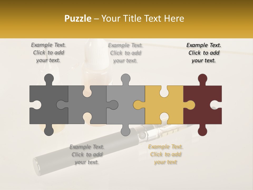 A Bottle Of Liquid Next To An Electronic Device PowerPoint Template
