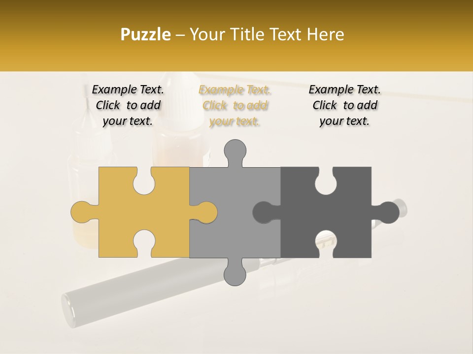 A Bottle Of Liquid Next To An Electronic Device PowerPoint Template