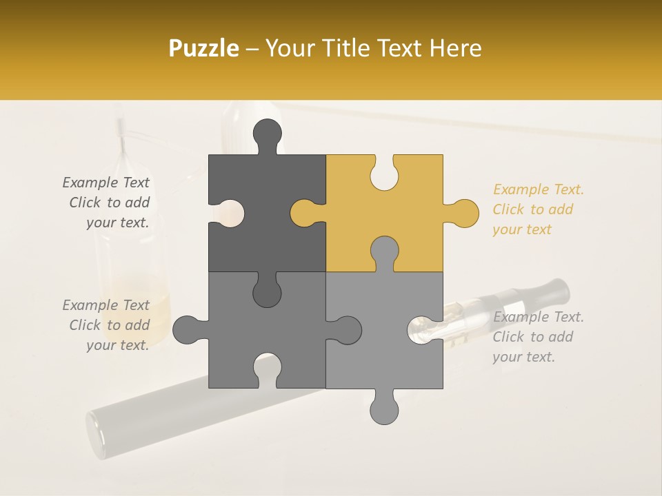 A Bottle Of Liquid Next To An Electronic Device PowerPoint Template