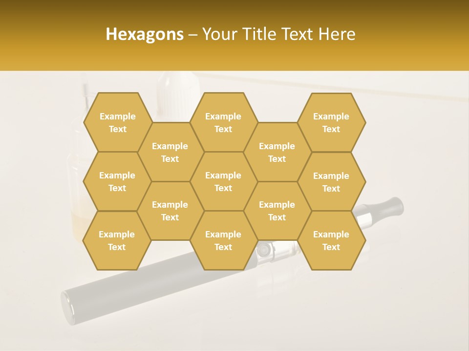 A Bottle Of Liquid Next To An Electronic Device PowerPoint Template