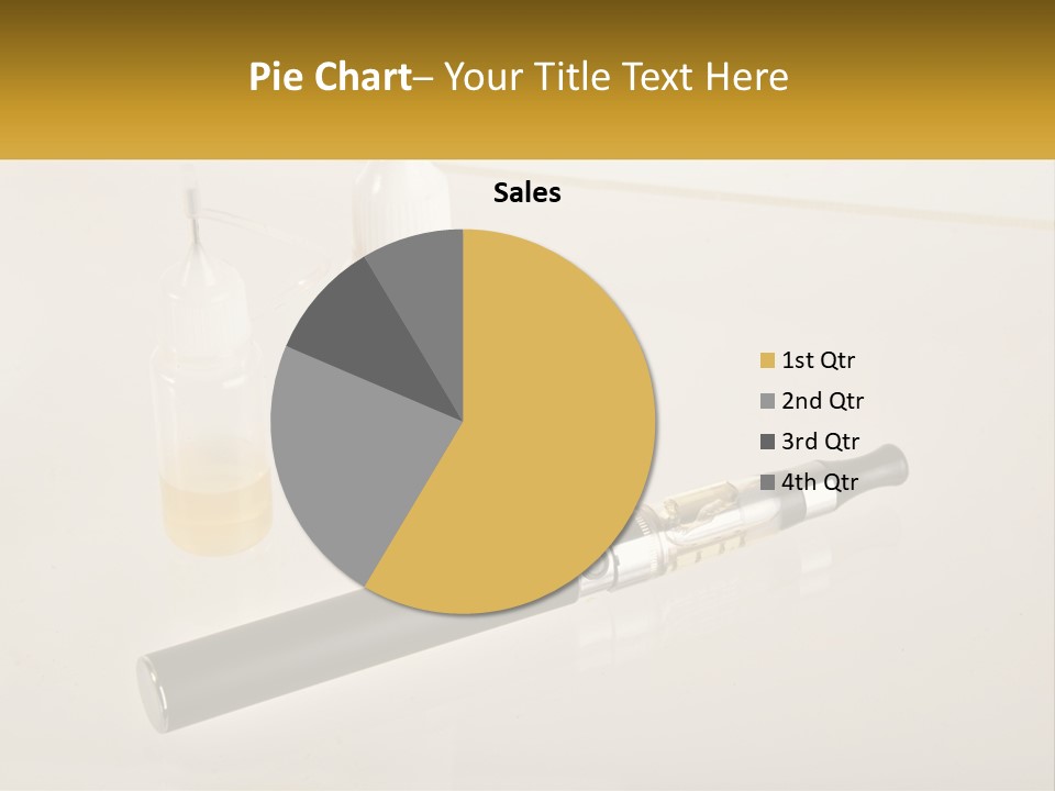 A Bottle Of Liquid Next To An Electronic Device PowerPoint Template