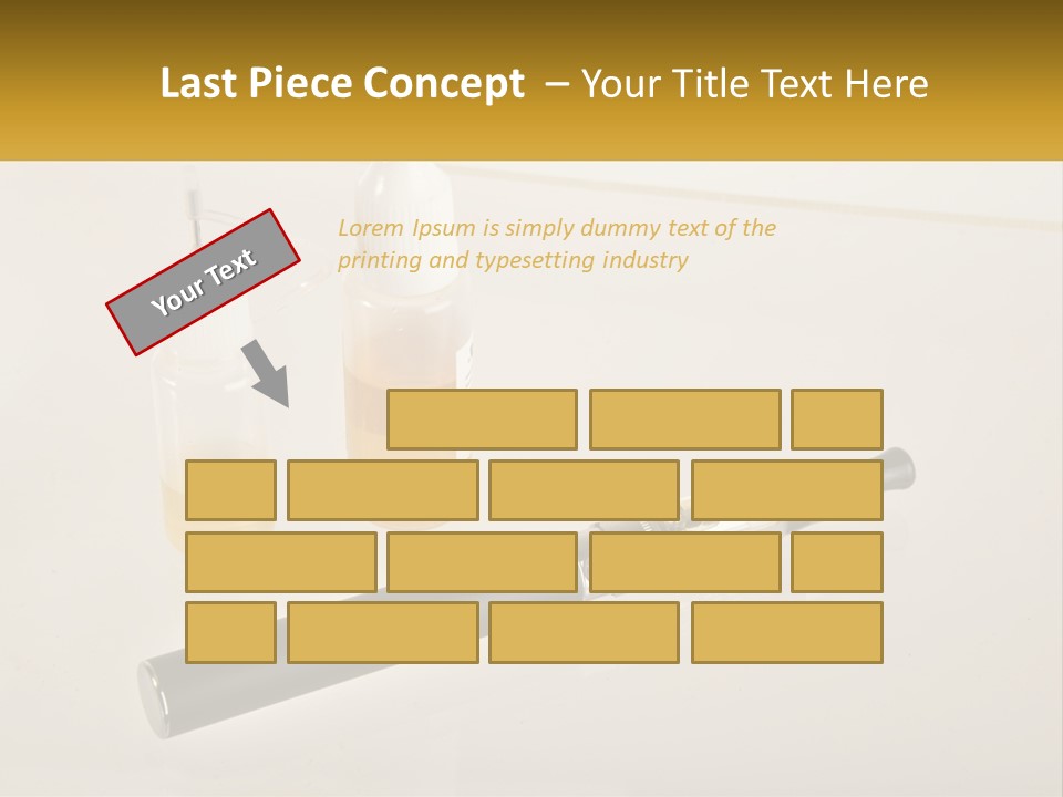 A Bottle Of Liquid Next To An Electronic Device PowerPoint Template