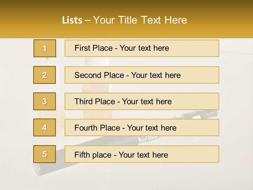 A Bottle Of Liquid Next To An Electronic Device PowerPoint Template