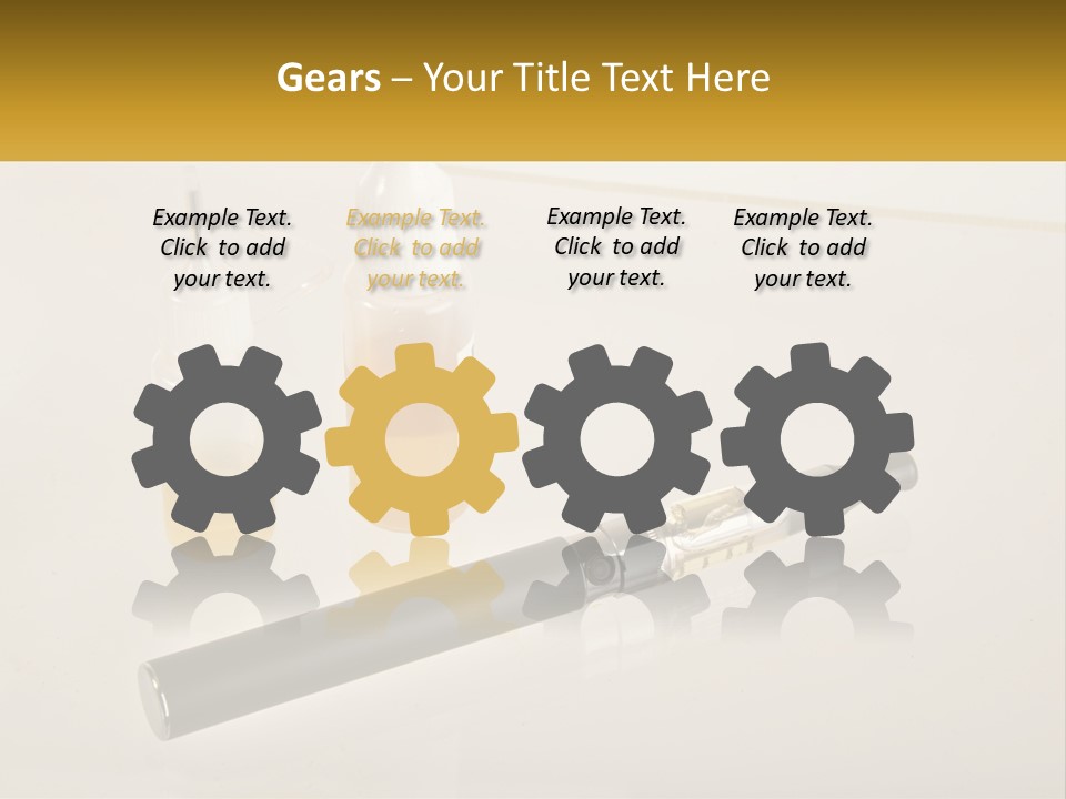 A Bottle Of Liquid Next To An Electronic Device PowerPoint Template