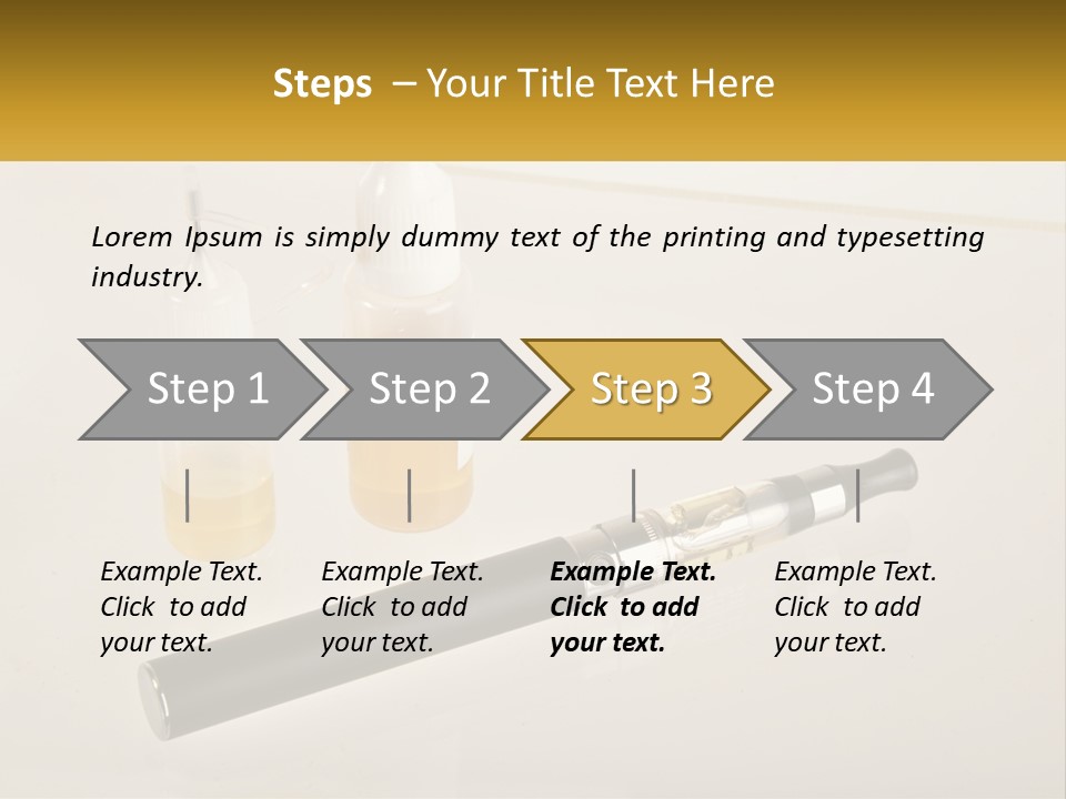 A Bottle Of Liquid Next To An Electronic Device PowerPoint Template