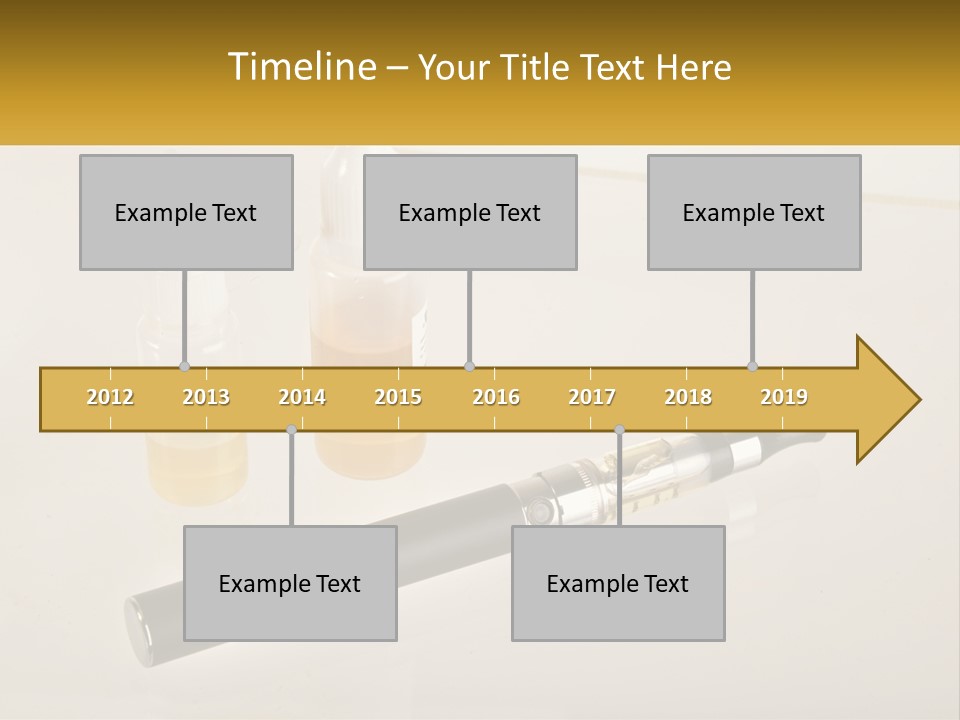 A Bottle Of Liquid Next To An Electronic Device PowerPoint Template
