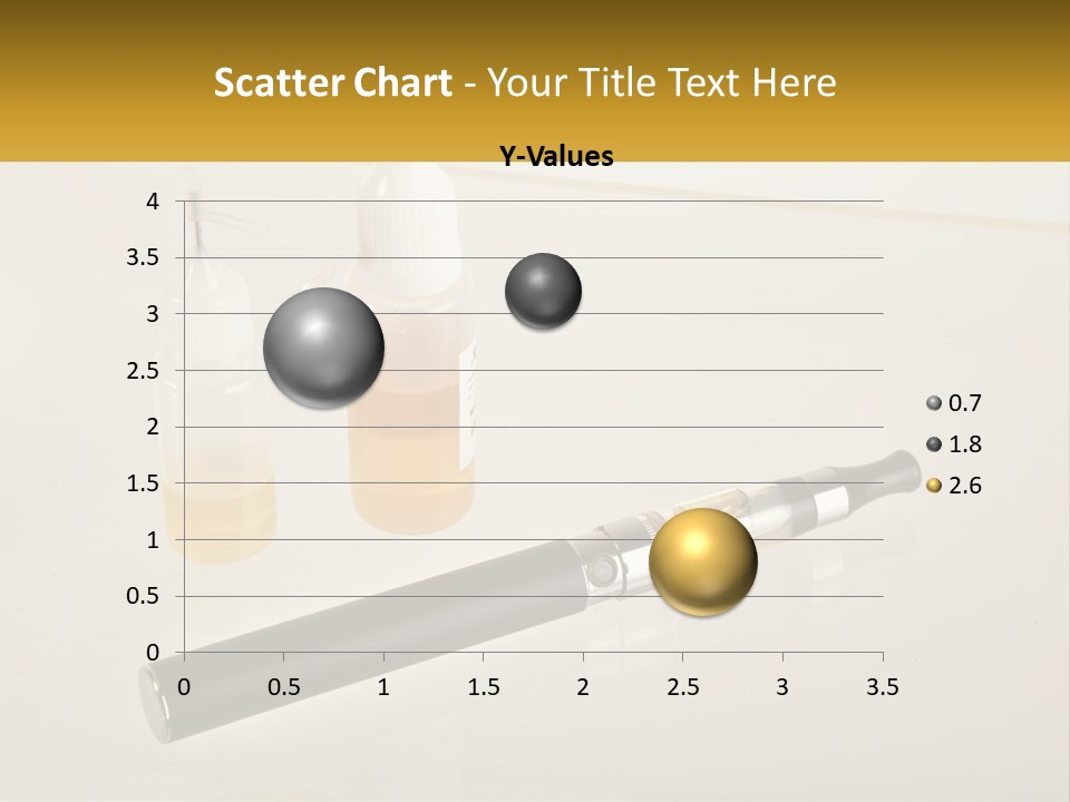 A Bottle Of Liquid Next To An Electronic Device PowerPoint Template