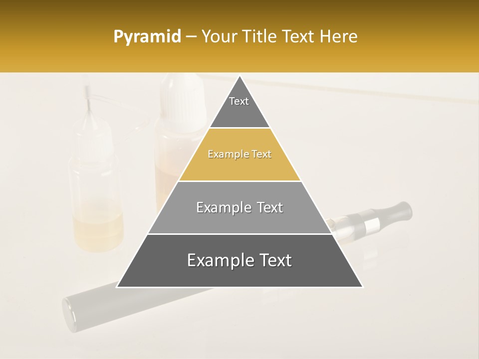A Bottle Of Liquid Next To An Electronic Device PowerPoint Template