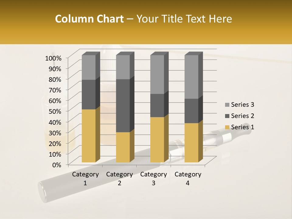 A Bottle Of Liquid Next To An Electronic Device PowerPoint Template