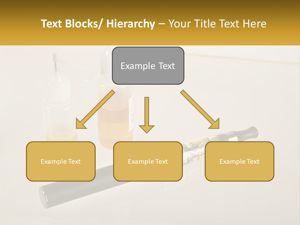 A Bottle Of Liquid Next To An Electronic Device PowerPoint Template