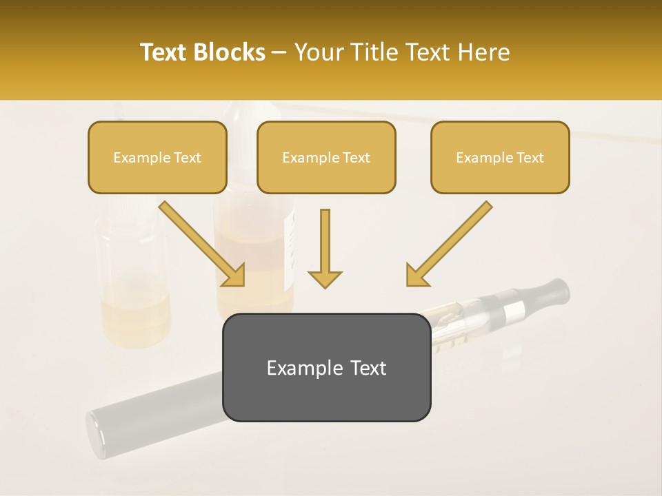 A Bottle Of Liquid Next To An Electronic Device PowerPoint Template