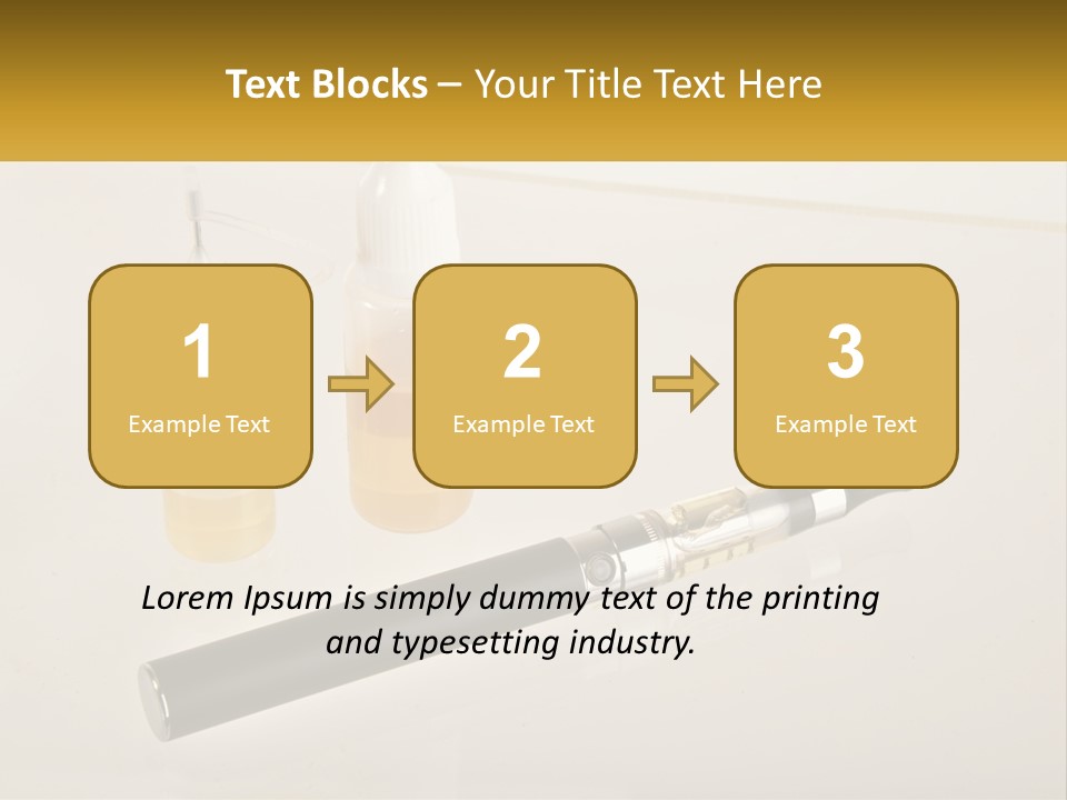 A Bottle Of Liquid Next To An Electronic Device PowerPoint Template