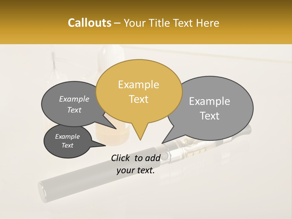 A Bottle Of Liquid Next To An Electronic Device PowerPoint Template