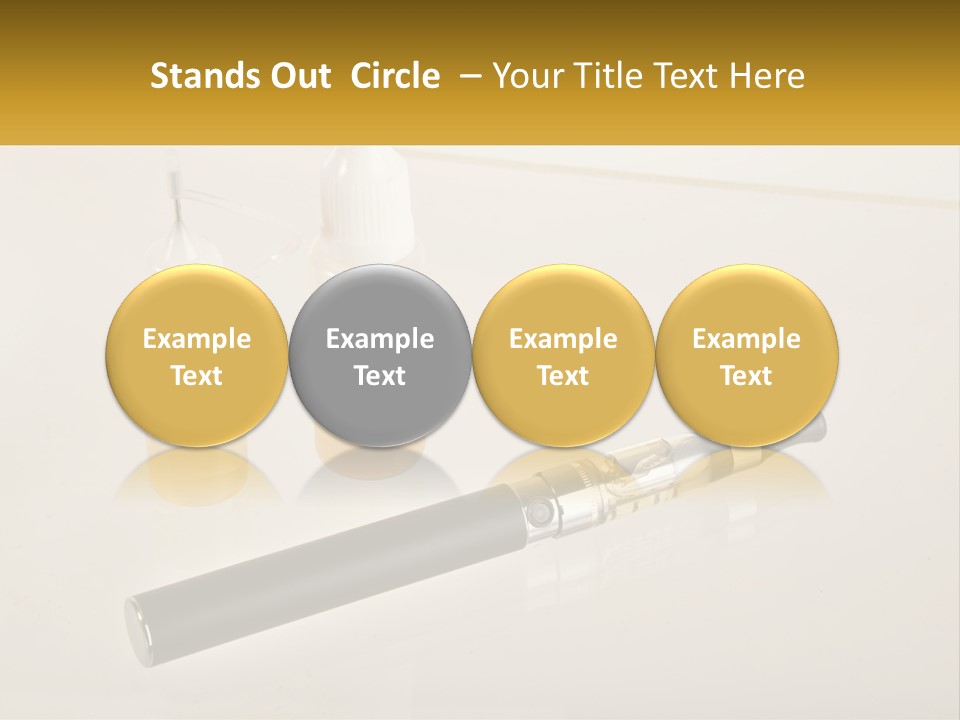 A Bottle Of Liquid Next To An Electronic Device PowerPoint Template