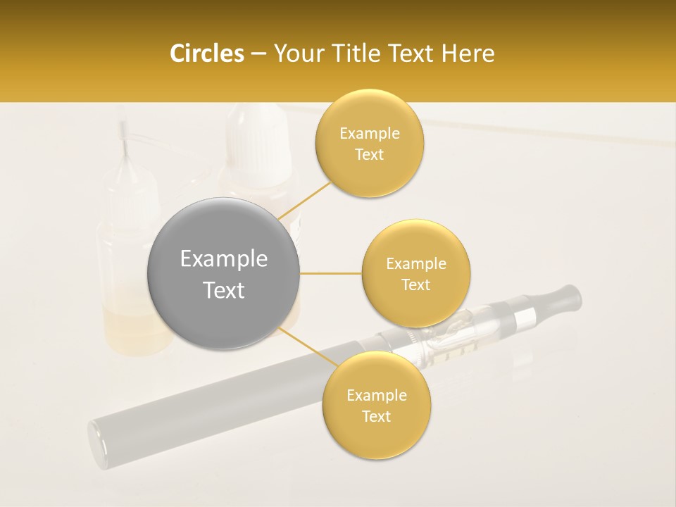 A Bottle Of Liquid Next To An Electronic Device PowerPoint Template