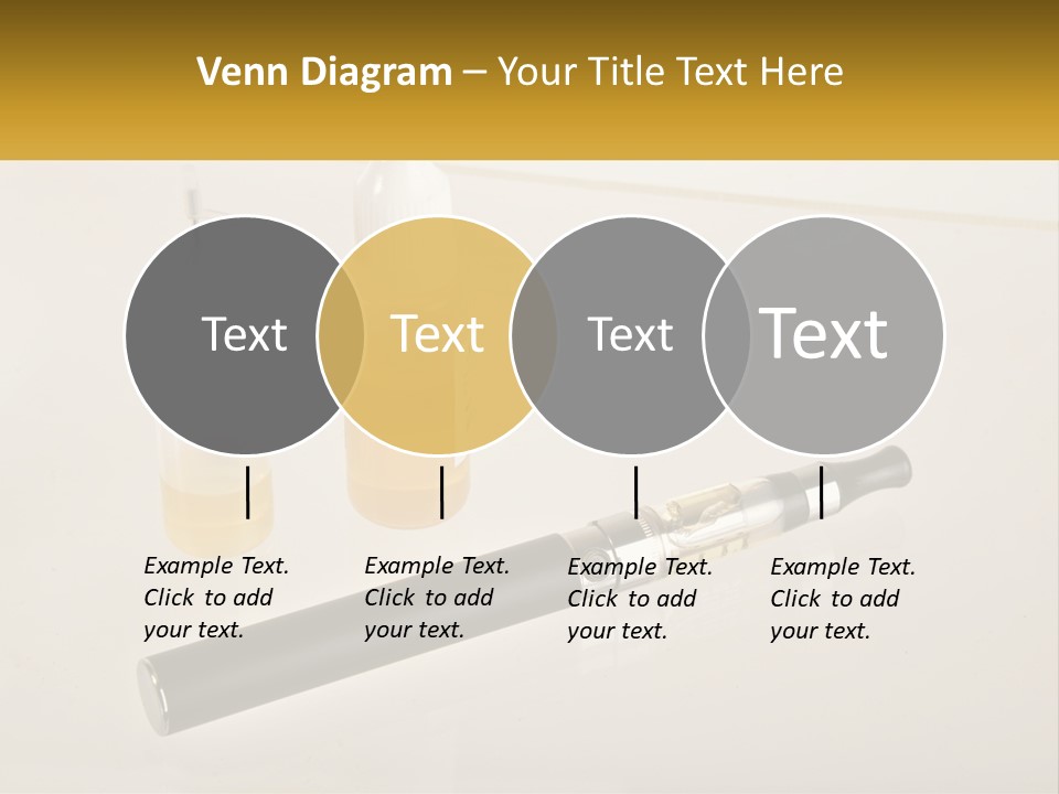 A Bottle Of Liquid Next To An Electronic Device PowerPoint Template