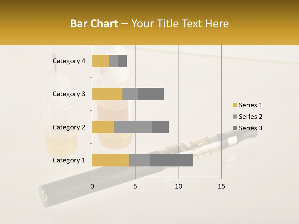 A Bottle Of Liquid Next To An Electronic Device PowerPoint Template