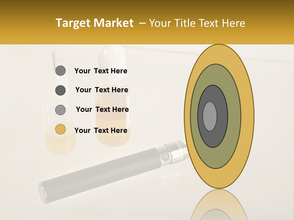 A Bottle Of Liquid Next To An Electronic Device PowerPoint Template