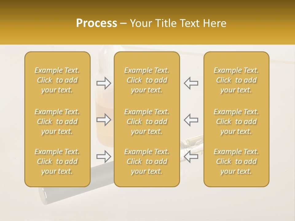 A Bottle Of Liquid Next To An Electronic Device PowerPoint Template