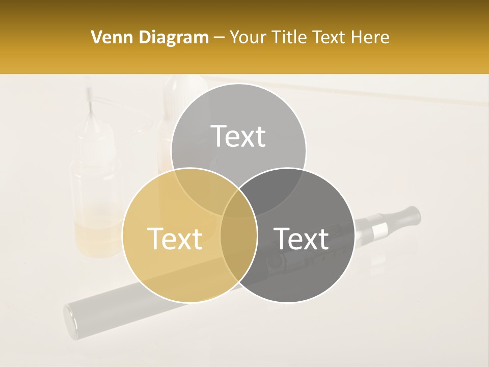 A Bottle Of Liquid Next To An Electronic Device PowerPoint Template
