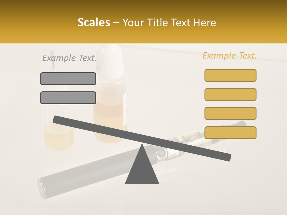 A Bottle Of Liquid Next To An Electronic Device PowerPoint Template